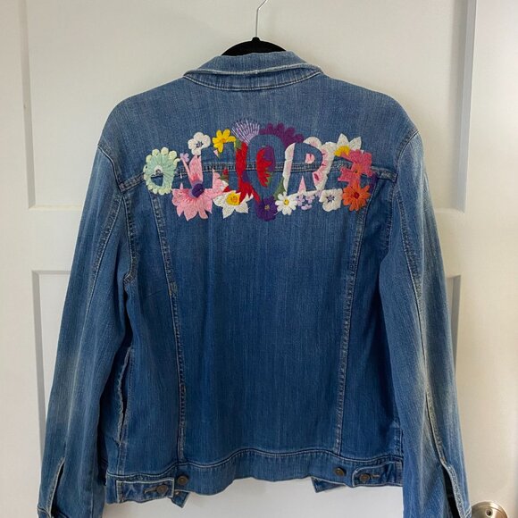 Pilcro Anthropologie "Amore" Jean Jacket - Picture 2 of 3